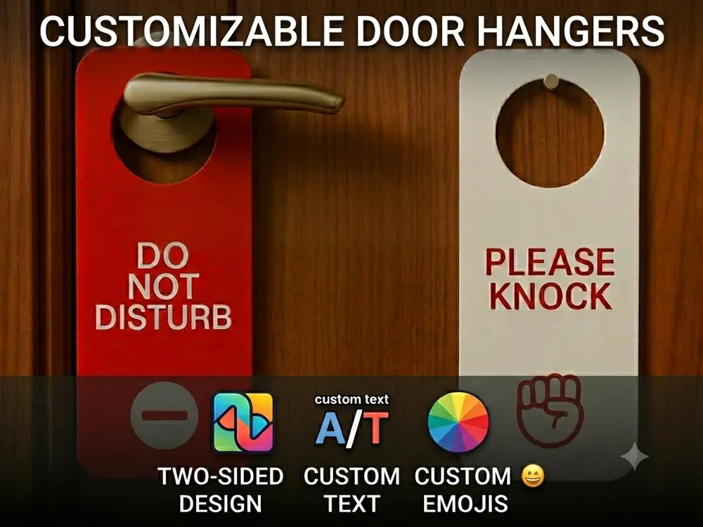 Door Sign - Knob Hanger - Customize front & back