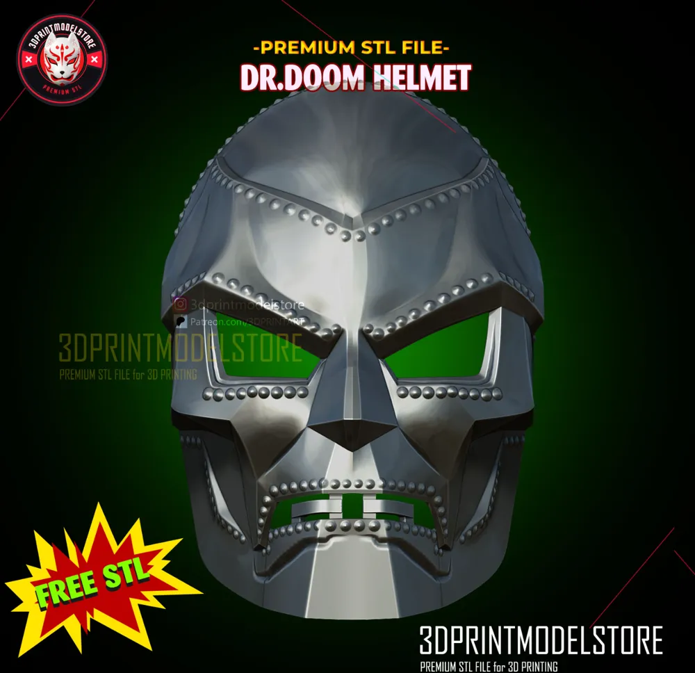 Dr Doom Mask - Marvel Doctor Doom Helmet FREE