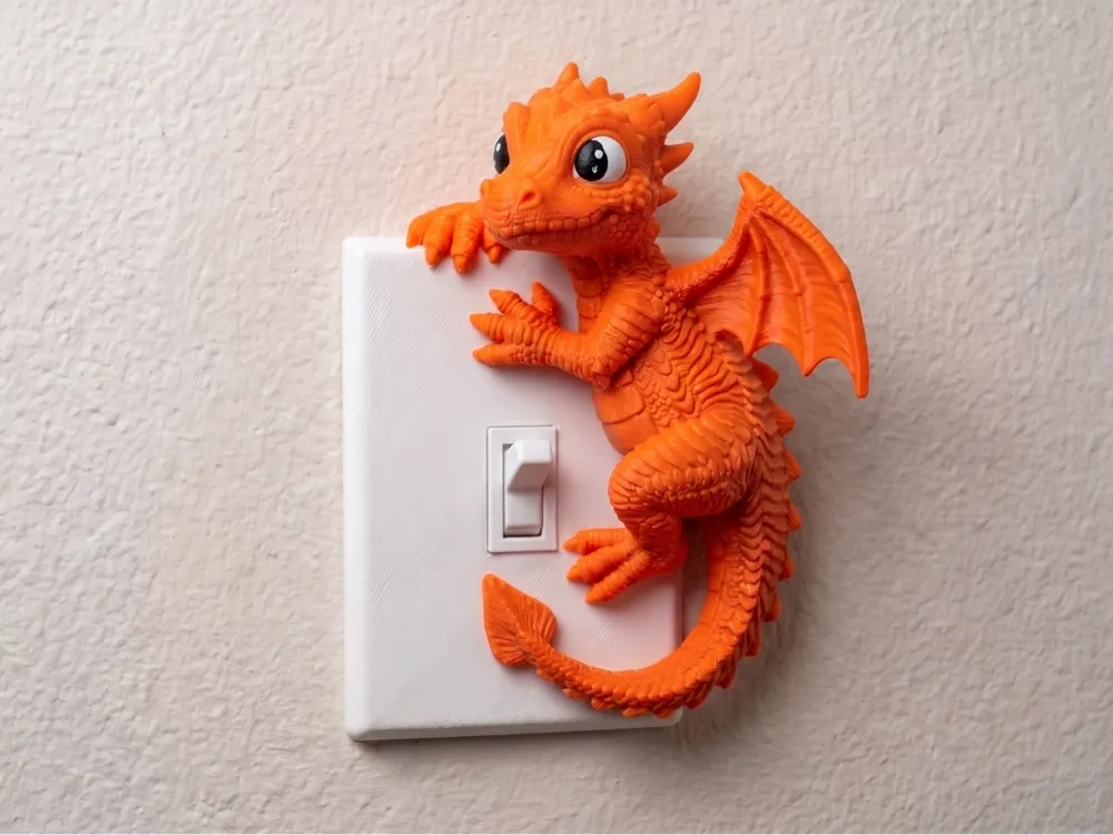 Dragon Light Switch Cover Fantasy Dragon WallPlate - Decor, in stock in India