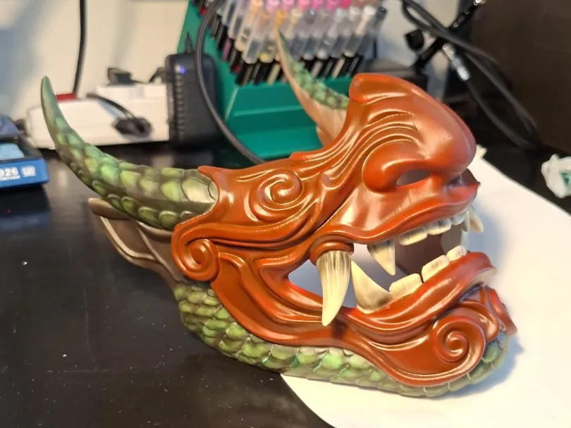 Dragon Oni Mask Ornamental (wearable)