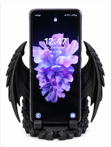 Dragon Phone Stand, Gothic Fantasy Holder, photo 3 of 4 - Dragon Phone Stand, Gothic Fantasy Holder Mobile & Device Accessories