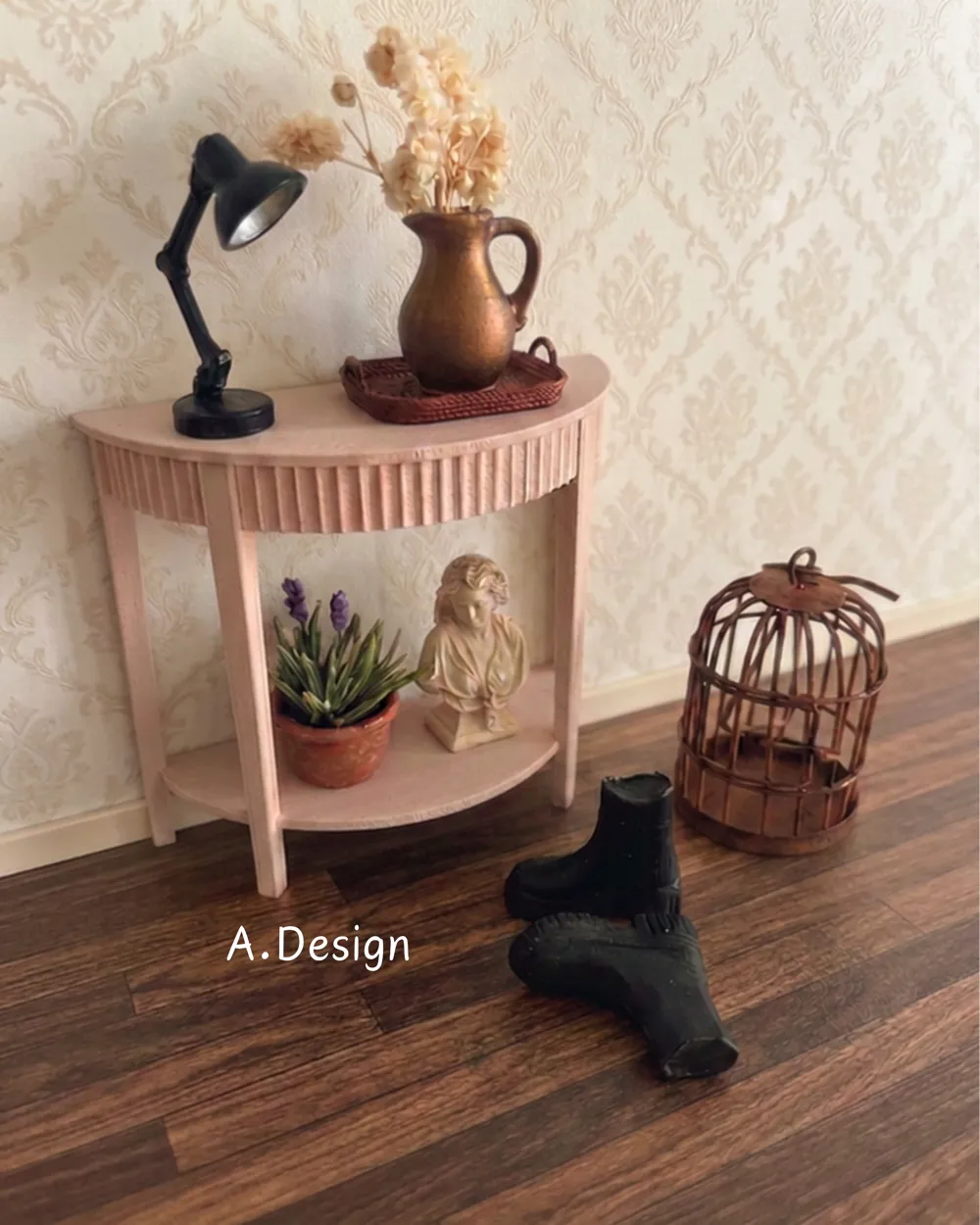 Dresser table dollhouse miniature 1:12, photo 2 of 4 - Dolls & Pretend Play, minis