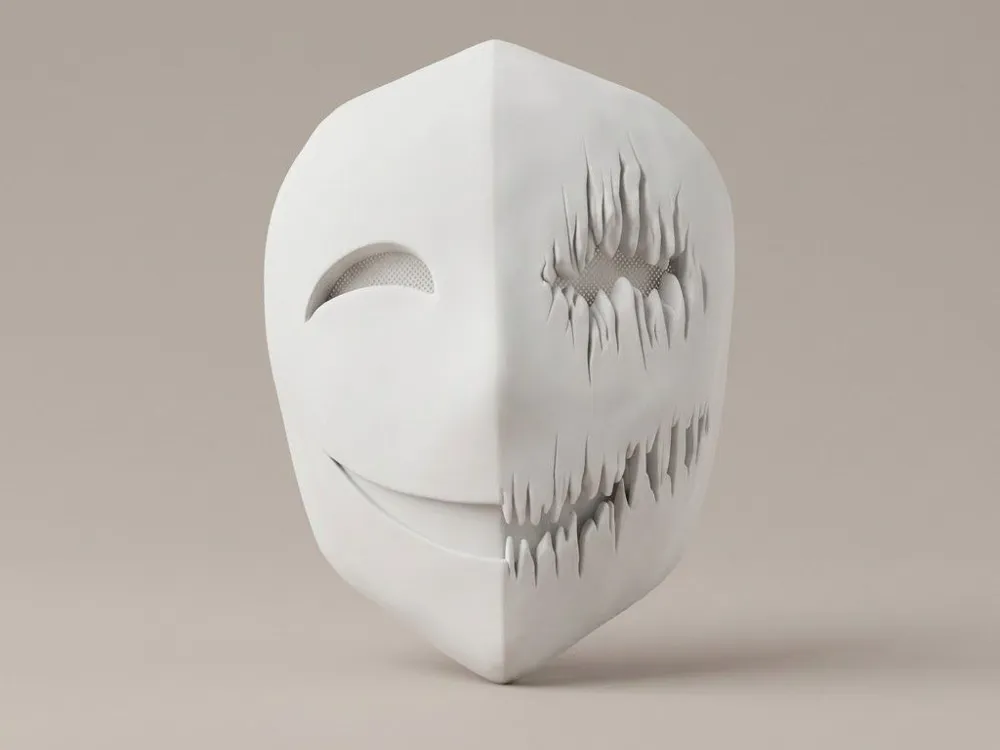 Dual Personality Split Mask / Cosplay Mask