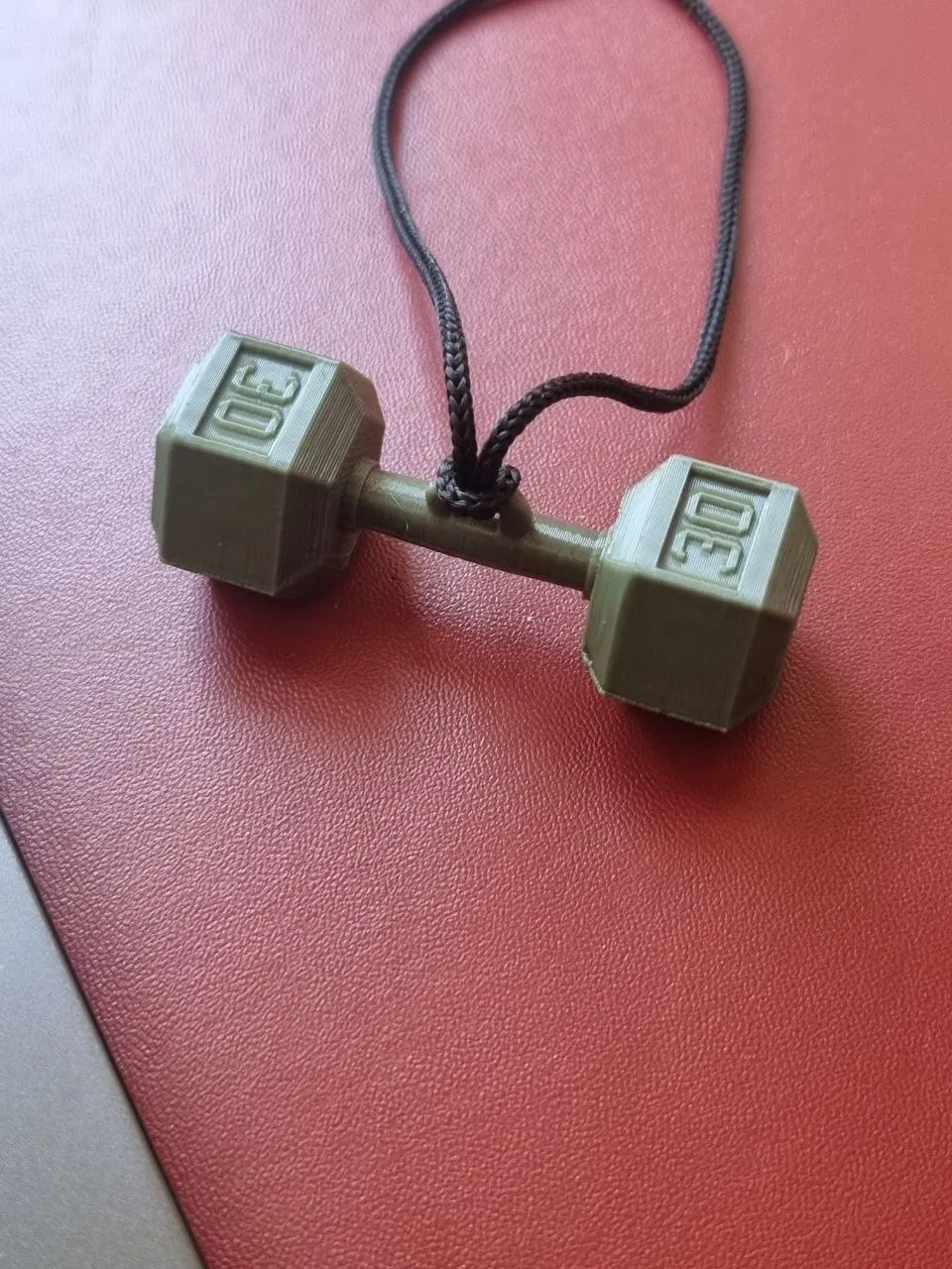 Dumbbell Rearview Mirror Charm (Car Accessory)