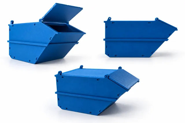 Dumpster Container, 3D Kit Card - Easy and Fun, photo 2 of 4 - Dumpster Container, 3D Kit Card - Easy and Fun Miniatures
