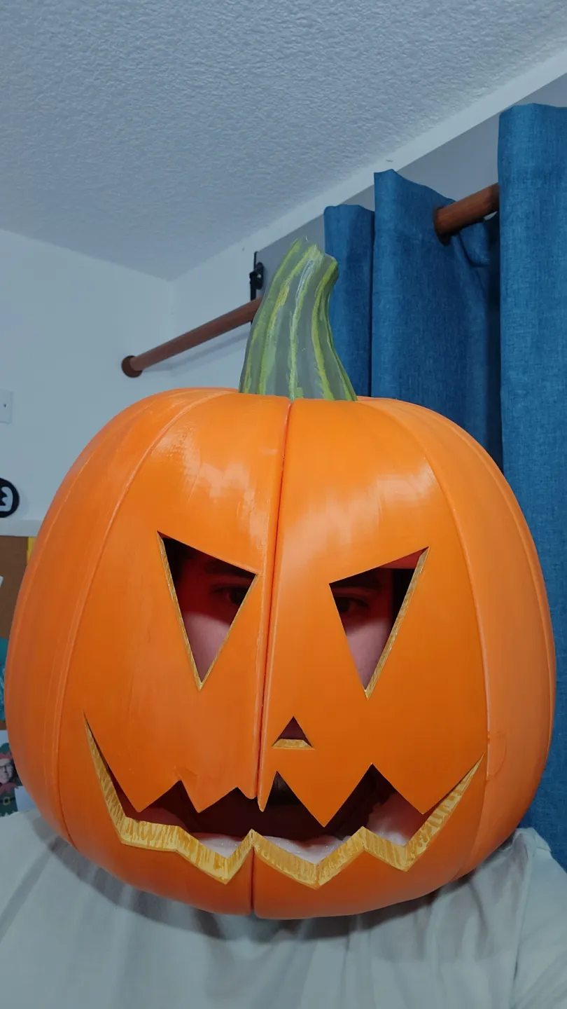 Dwights pumpkin mask, photo 4 of 4 - Skull & Horror Masks, orange