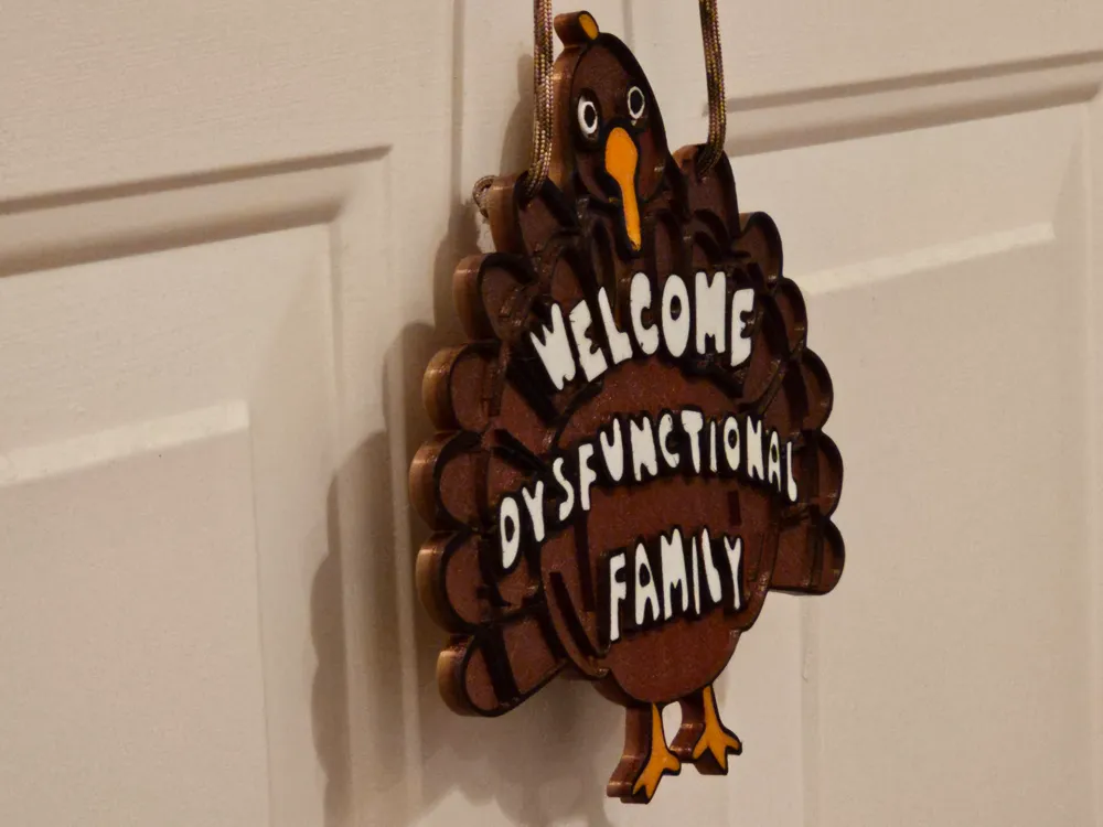 Dysfunctional Family Welcome Door Sign, photo 2 of 4 - Door Signs & Door Hangers, thanksgiving
