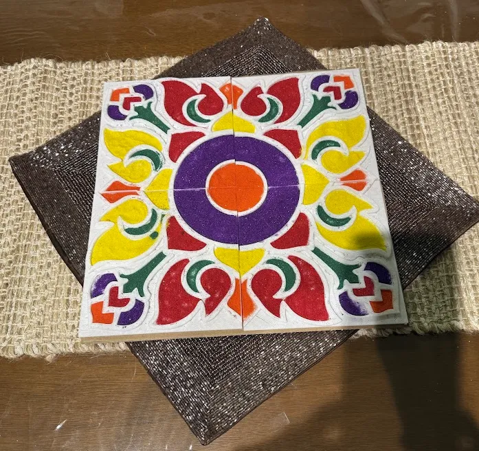 Easy Rangoli stencil, photo 4 of 4 - Easy Rangoli stencil Household