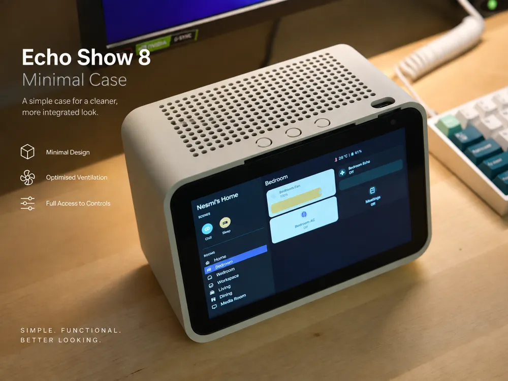 Echo Show 8 Minimal Case (Gen 1 Compatible) - Decor, in stock in India