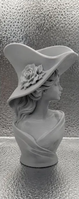 Elegant Hat Lady Sculptural Decorative Vase, photo 2 of 4 - Face & Sculptural Vases, planter