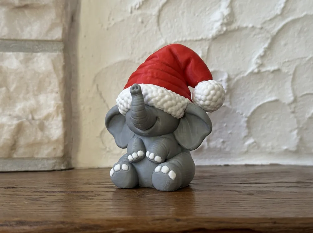 Elephant Oversized Hat Christmas Animal Friends, photo 2 of 4 - Elephant Oversized Hat Christmas Animal Friends Household