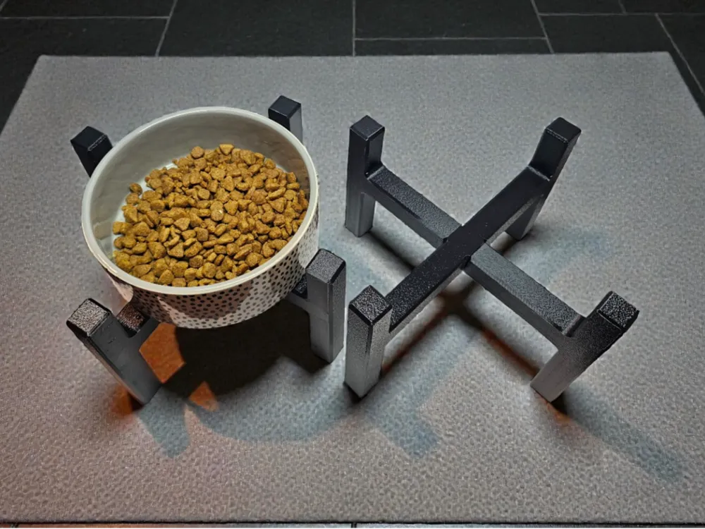 Elevated Pet Bowl Riser, Modular X-Frame Stand