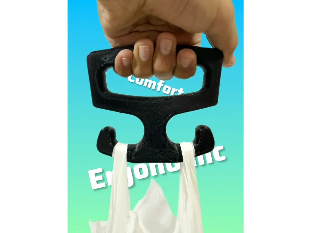 Ergernomicly designed grocery bag holder, photo 4 of 4 - Ergernomicly designed grocery bag holder Kitchen & Dining