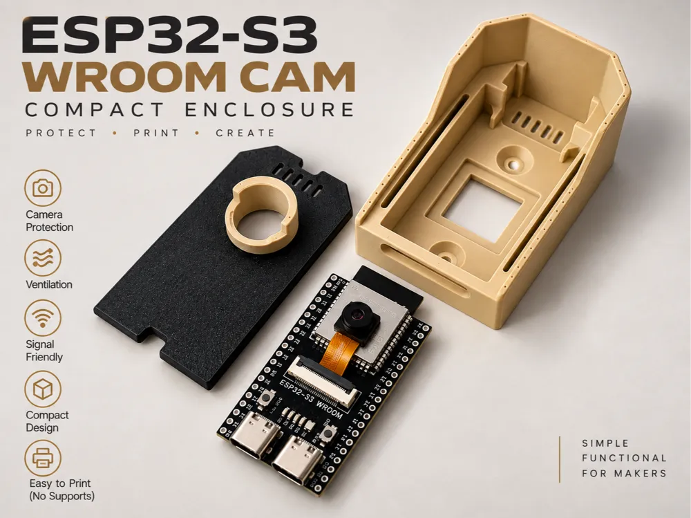 ESP32-S3 WROOM CAM, Compact Enclosure - Electronics, in stock in India