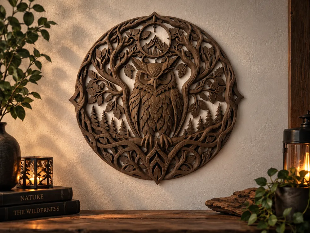 Eternal Roots - Owl | Forest Wall Art - Animal & Wildlife Wall Art, in stock