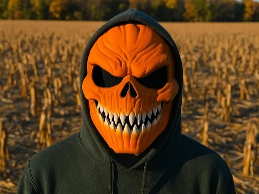 Evil pumpkin mask