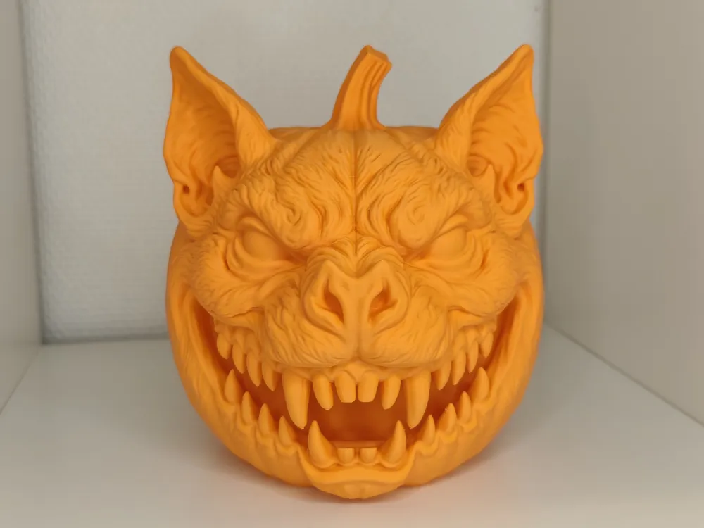 Evil Spooky Bat - Halloween Pumpkin, photo 2 of 4 - Evil Spooky Bat - Halloween Pumpkin Household
