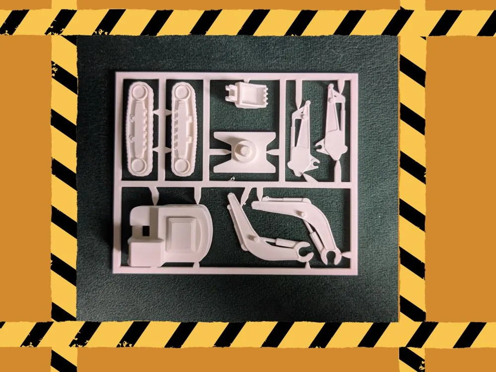 Excavator Kit Card, Construction Series 1/4, photo 4 of 4 - Excavator Kit Card, Construction Series 1/4 Models, RC & Drones