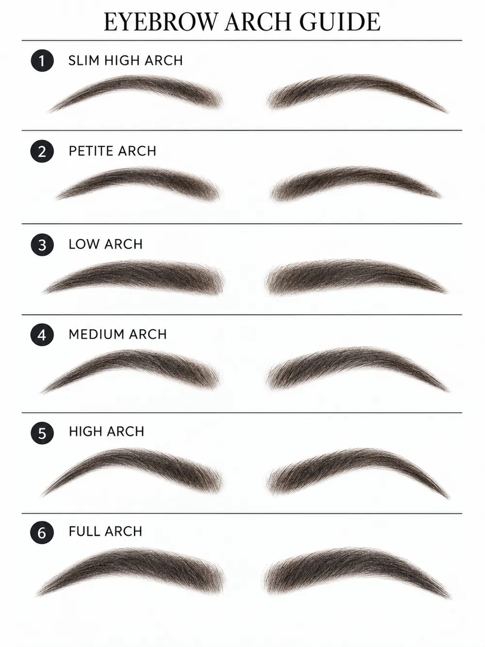 Eyebrow Arch Stencil Set, 6 Shapes, photo 3 of 4 - Eyebrow Arch Stencil Set, 6 Shapes Art & Craft Supplies