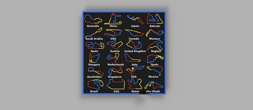 F1 2026, Original 24-Race Circuit Calendar, photo 4 of 4 - F1 2026, Original 24-Race Circuit Calendar Desk & Office