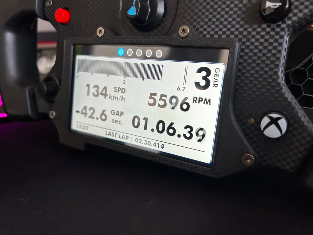 Fanatec McLaren GT3 Wheel VoCore Screen 4" and 5", photo 3 of 4 - Dashboard & Console Accessories, simracing