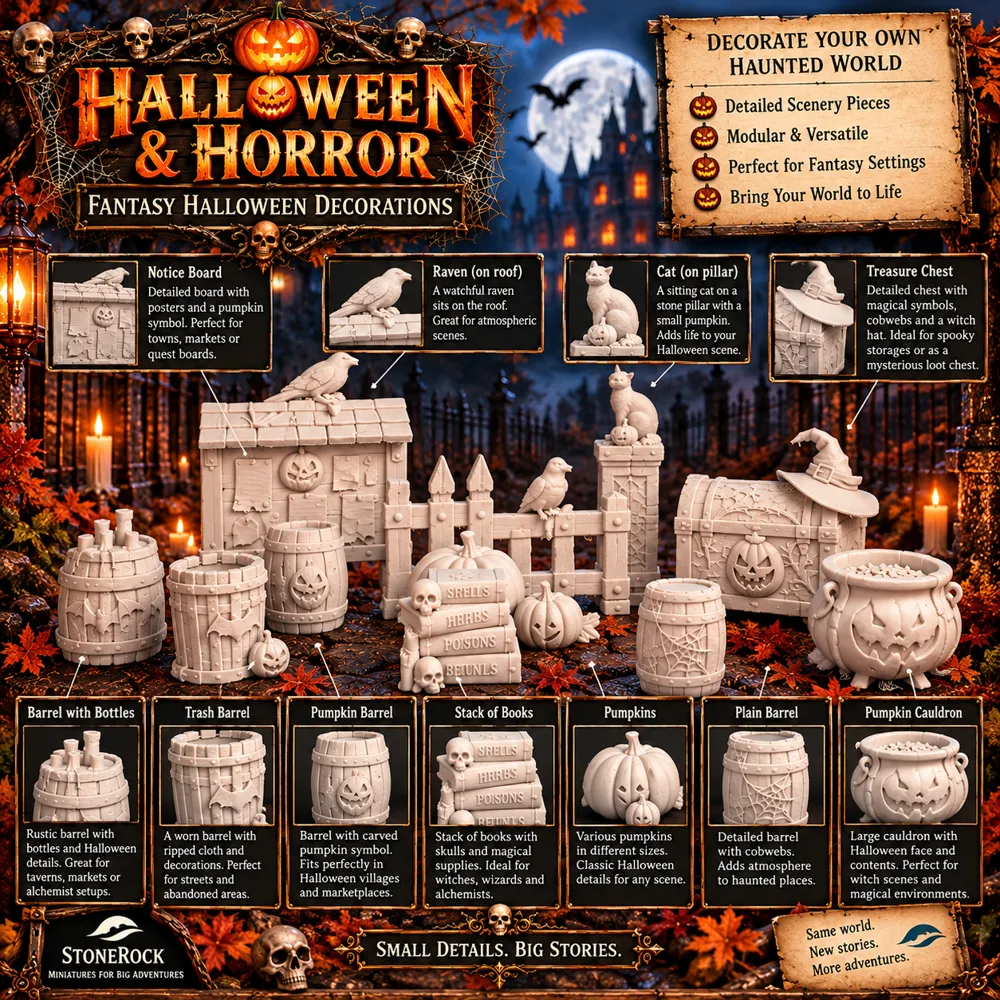 Fantasy Halloween Decorations, photo 2 of 4 - Fantasy Halloween Decorations Miniatures