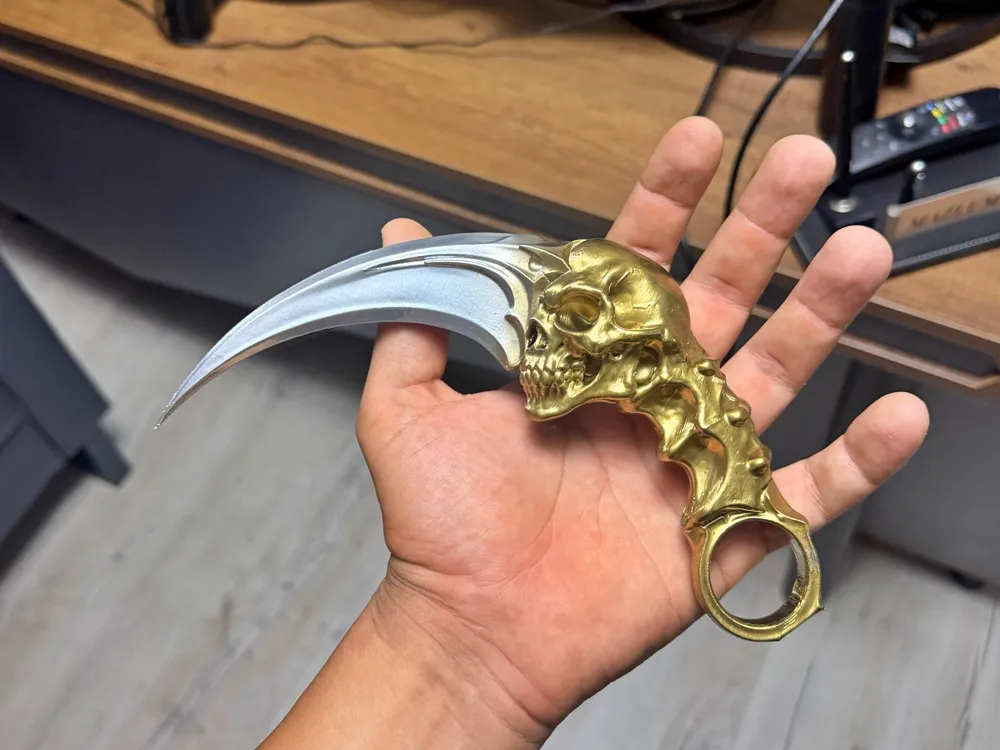 Fantasy Skull Karambit, Decorative Display Prop, photo 3 of 4 - Fantasy Skull Karambit, Decorative Display Prop Props & Cosplay