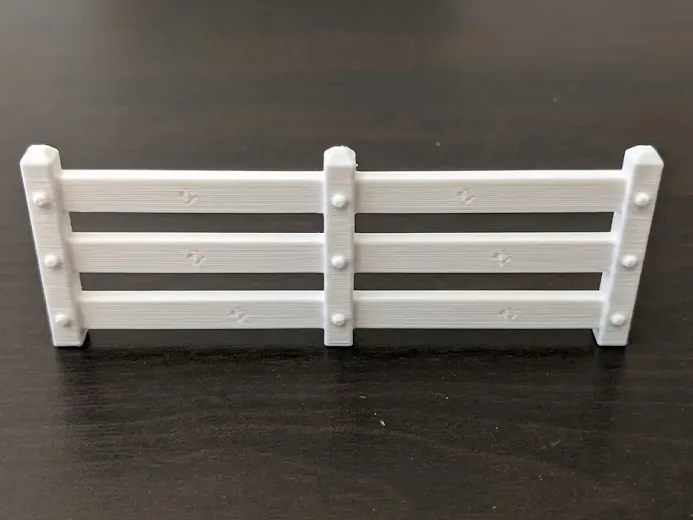 Farm Fence Segment 1:32, photo 2 of 3 - Farm Fence Segment 1:32 Miniatures