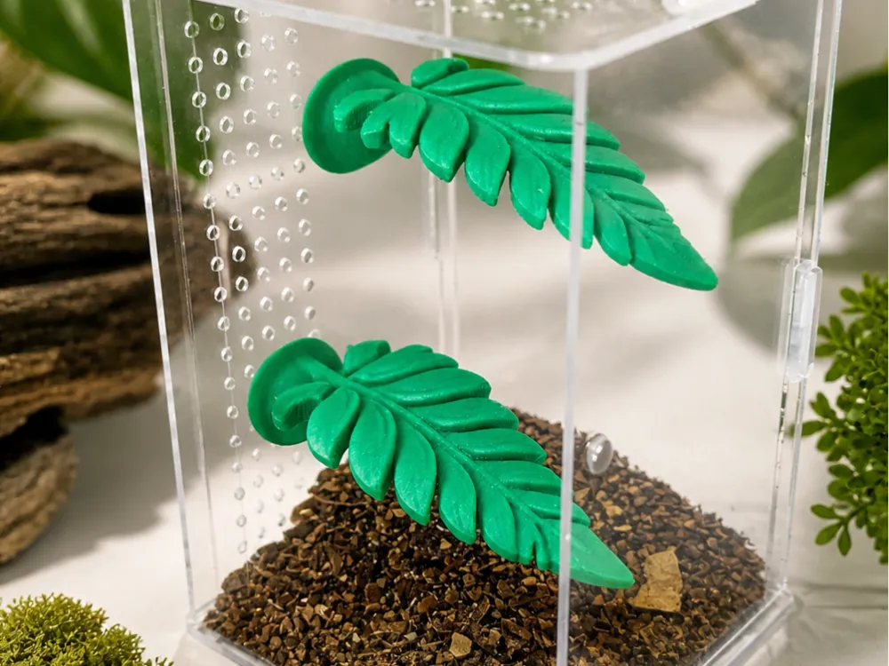 Feather Leaf Wall Perch ledge| Reptile Decor