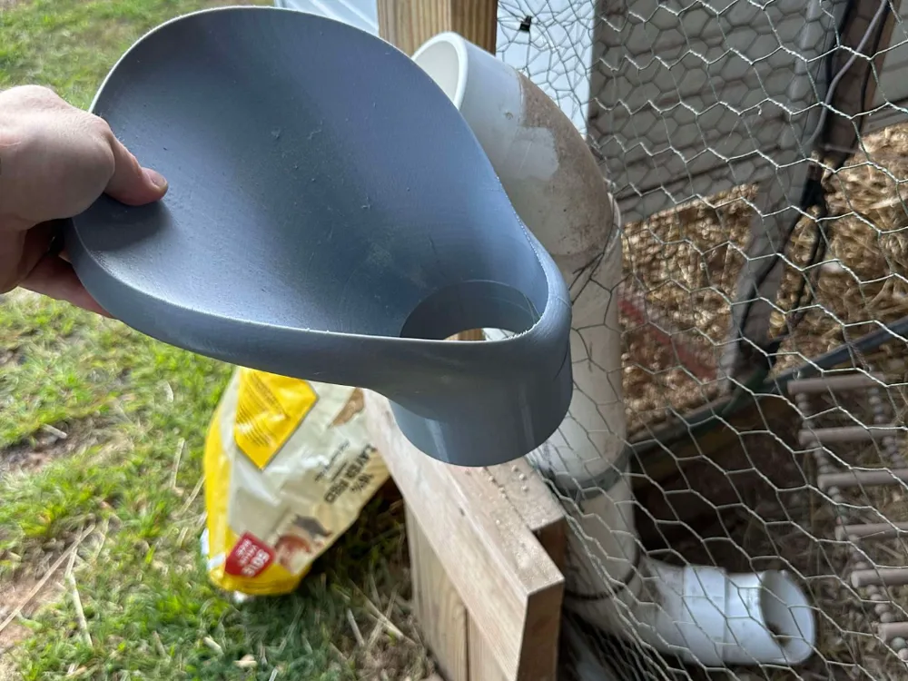 Feed Scoop Attachment : 4" PVC : Chickens & Animal