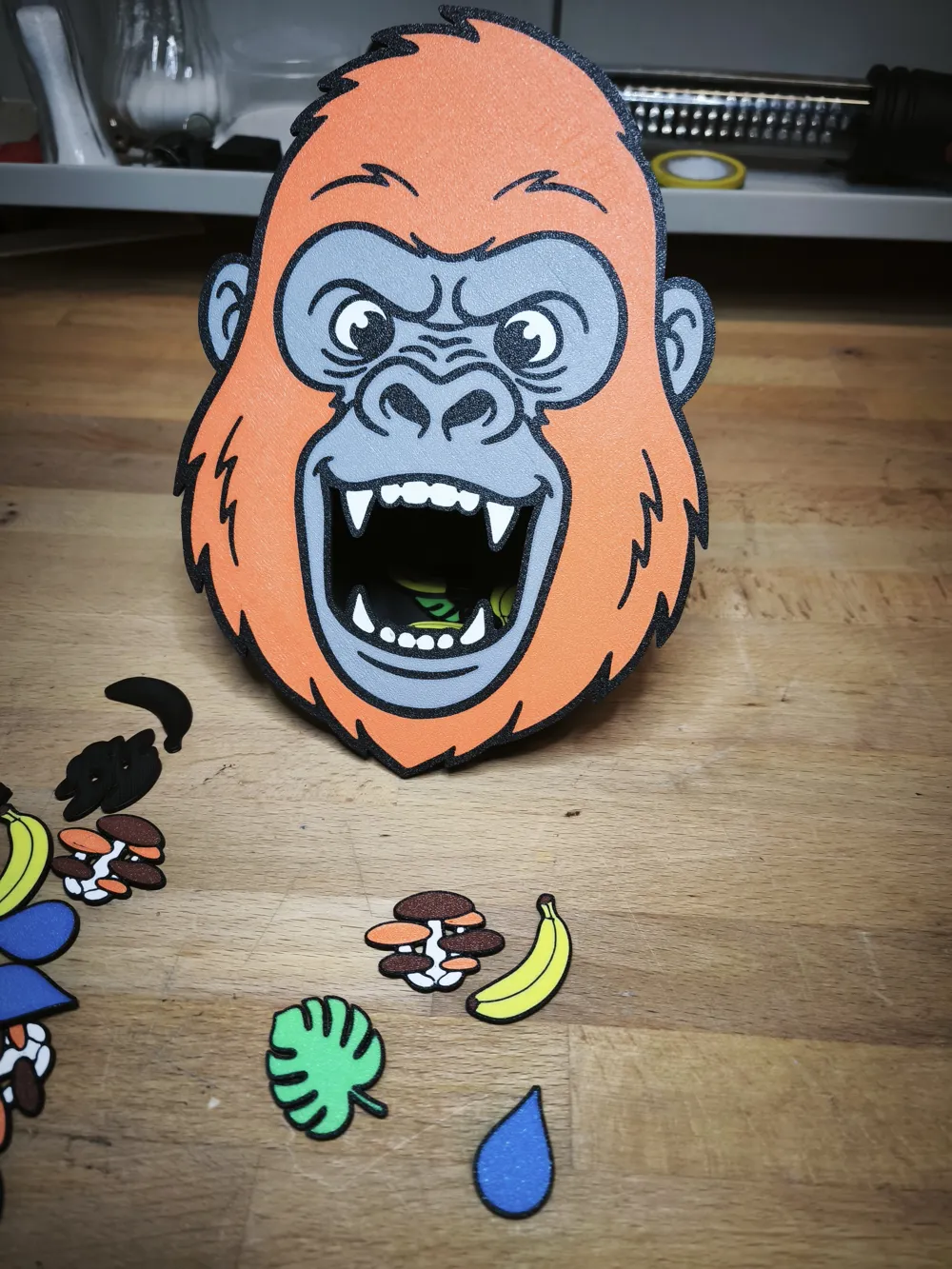 Feeding Gorilla Head, Interactive Educational Toy, photo 3 of 4 - Feeding Gorilla Head, Interactive Educational Toy Kids & Baby