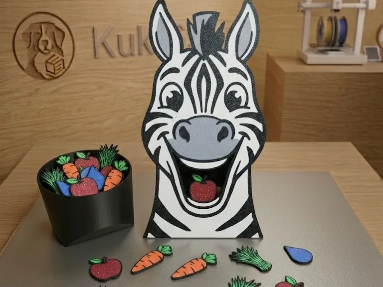 Feeding Zebra Head, Interactive Educational Toy
