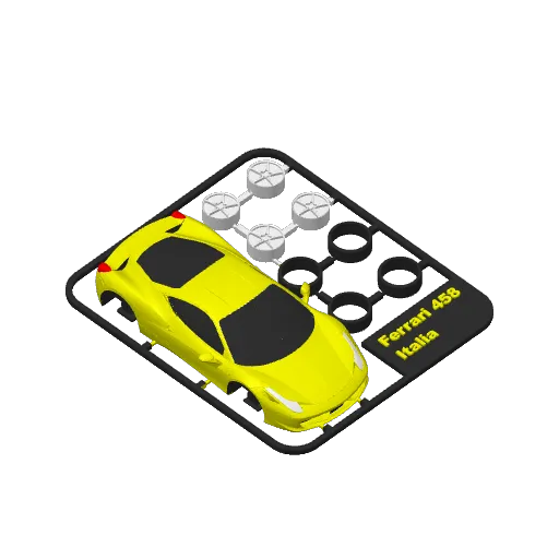 Ferrari 458 Italia kitcard, another view - JDM & Supercar Models, assembly