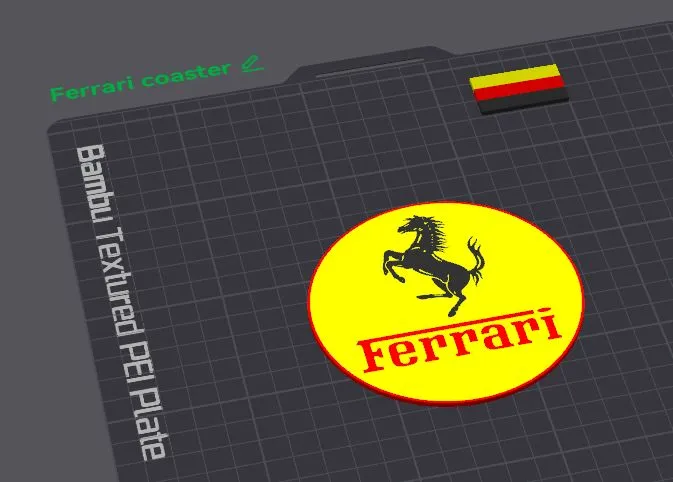 FERRARI F1 coaster, keychain, color