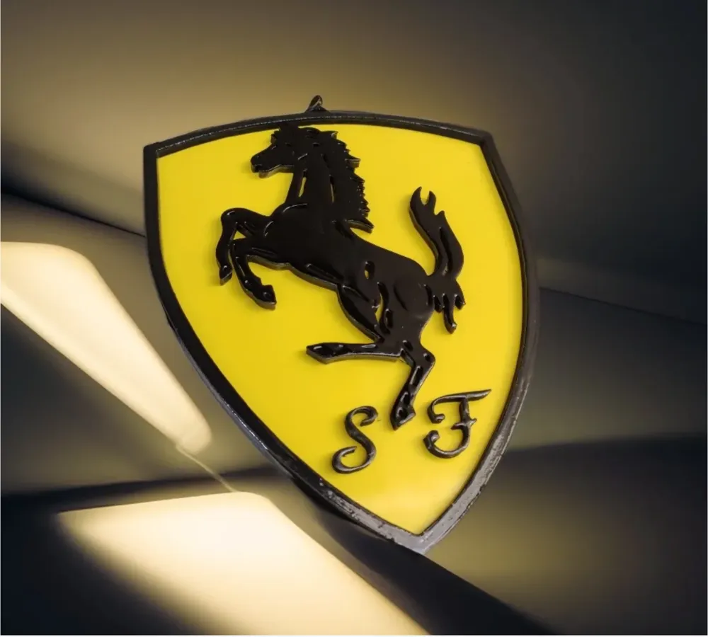 Ferrari logo wall, another view - Car Badges & Emblems, a1 mini