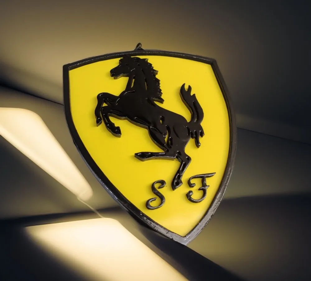 Ferrari logo wall