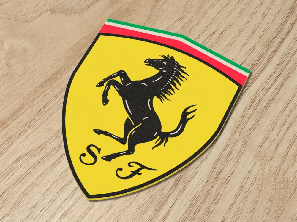 Ferrari Logo - With and without