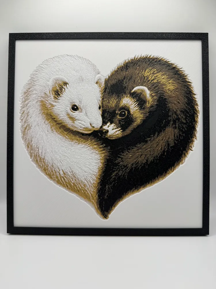 Ferrets - Heart, photo 2 of 4 - Ferrets - Heart Generative Art