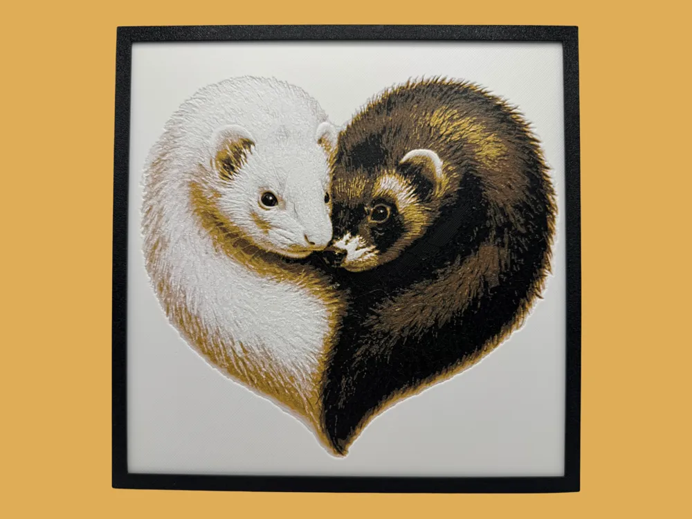 Ferrets - Heart, photo 3 of 4 - Ferrets - Heart Generative Art