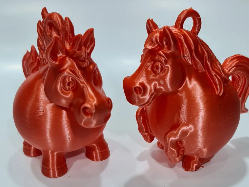 Fiery red horse, Christmas tree toy