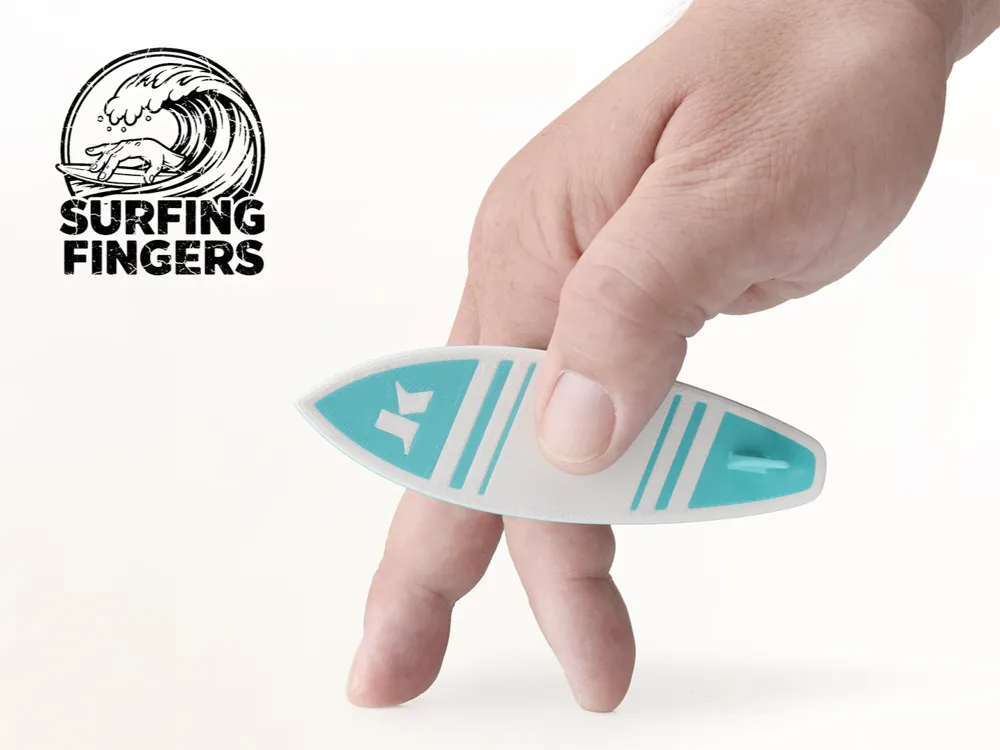 Finger surfing surfboard