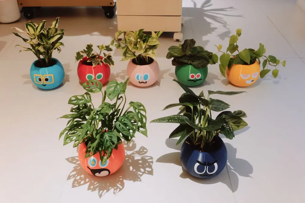 Five Ball Plant Pot with Cover, photo 2 of 4 - Five Ball Plant Pot with Cover Household