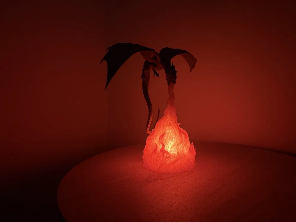 Flame Breath Dragon Lamp Night Light, photo 3 of 5 - Night Lights & Moon Lamps, fantasy 2026