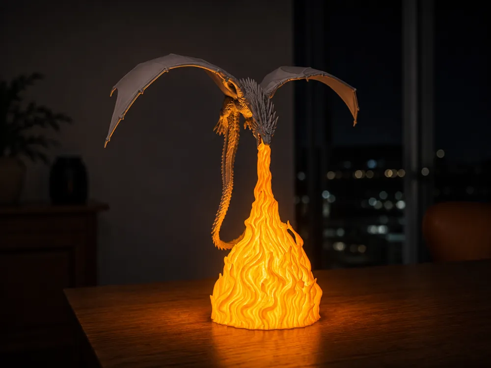 Flame Breath Dragon Lamp Night Light - Night Lights & Moon Lamps, in stock