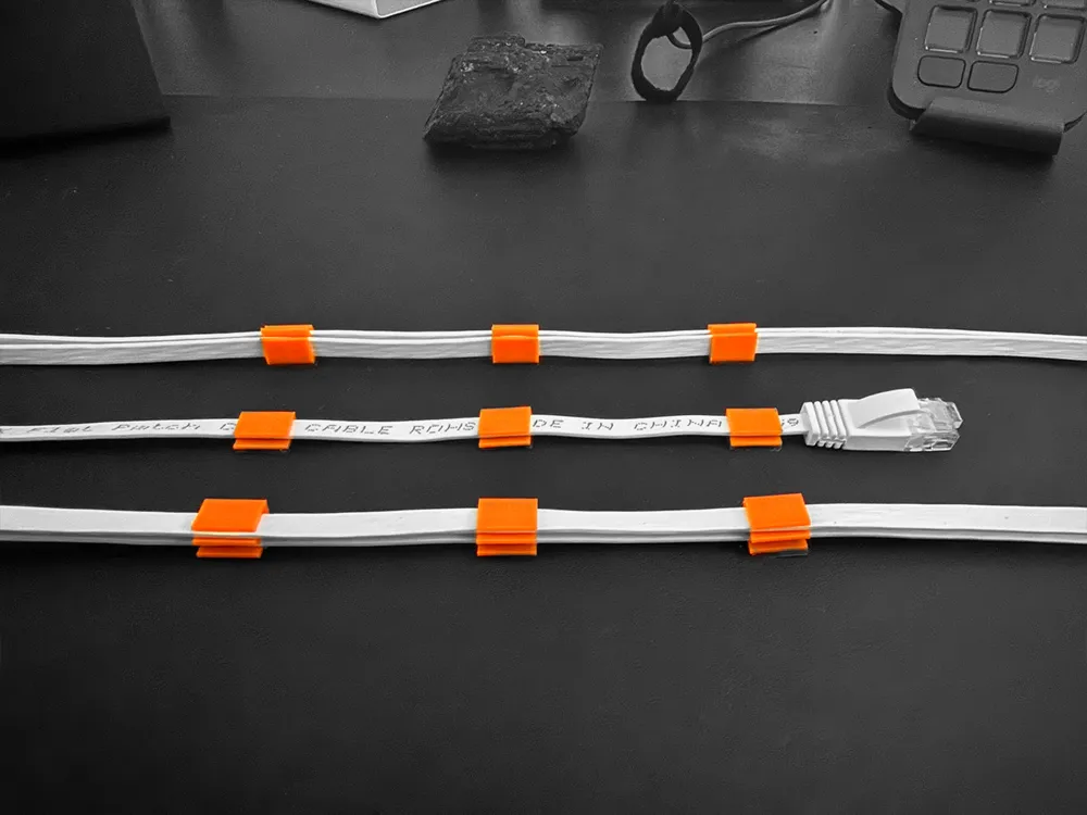 Flat Ethernet Cable Clips, photo 2 of 4 - Flat Ethernet Cable Clips Mobile & Device Accessories