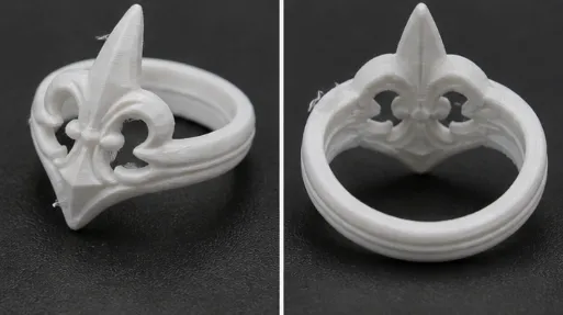 Fleur‑de‑Lis Heart Ring-Fleur‑de‑Lis Heart Ring, photo 3 of 4 - Hair Ties, Cuffs & Beads, style
