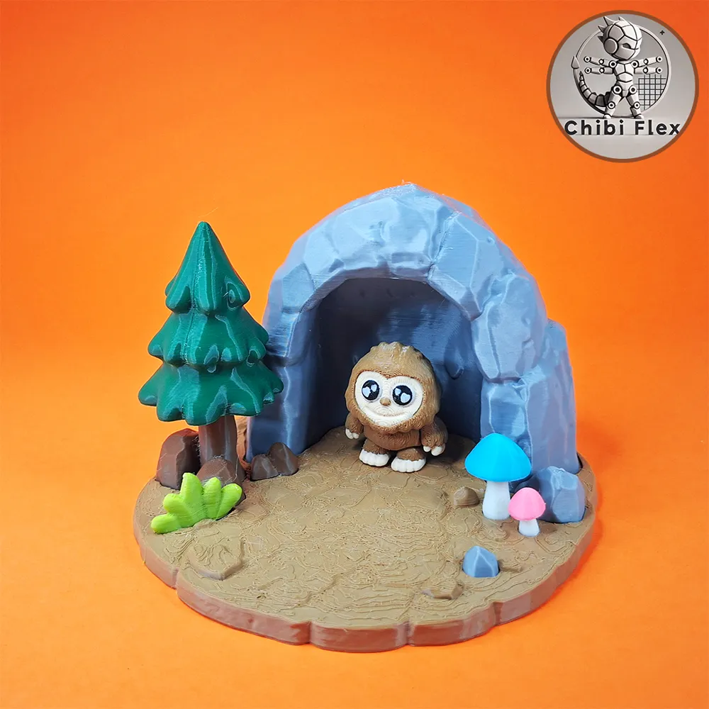 Flexi Baby Mr. & Mrs. Bigfoot & Diorama kit, photo 3 of 4 - Articulated Animals, cute