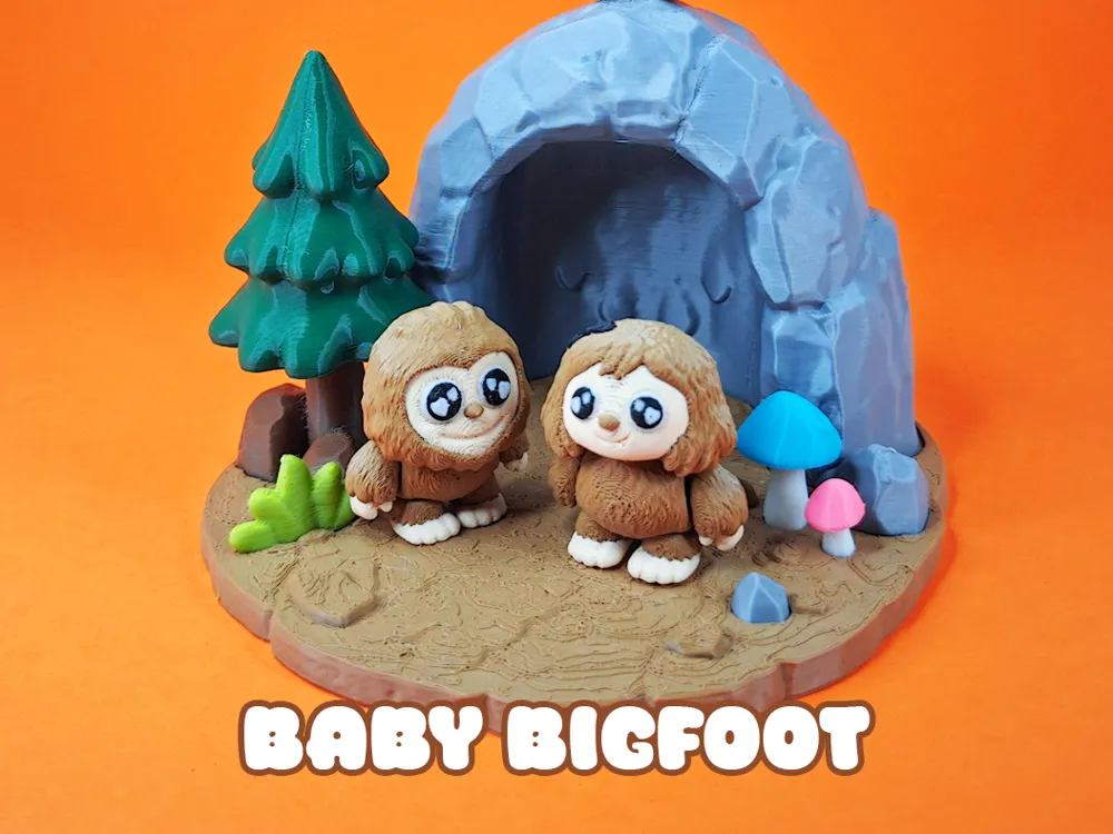 Flexi Baby Mr. & Mrs. Bigfoot & Diorama kit