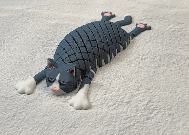 Flexi Cat Desk Pet, photo 3 of 5 - Articulated Cats & Dogs, tabby cat