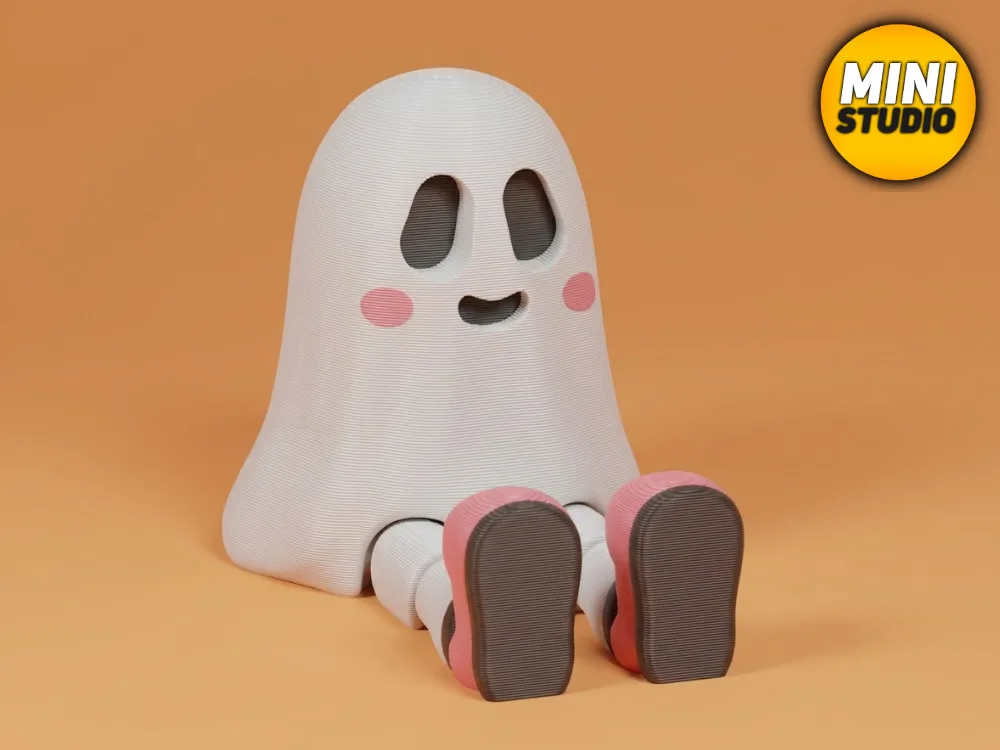 Flexi Halloween Ghost + Keychain Version, photo 4 of 4 - Flexi Halloween Ghost + Keychain Version Keychains